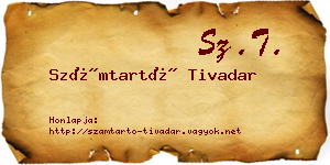 Számtartó Tivadar névjegykártya